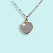 Heart of Stone Pink Rose Quartz Necklace - Ornamental Things