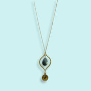 Labradorite and Compass Necklace - Ornamental Things