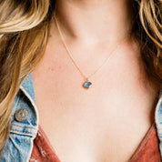 Labradorite Heart of Stone Necklace - Ornamental Things