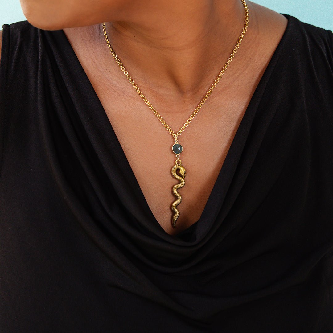 Labradorite Serpent Necklace - Ornamental Things