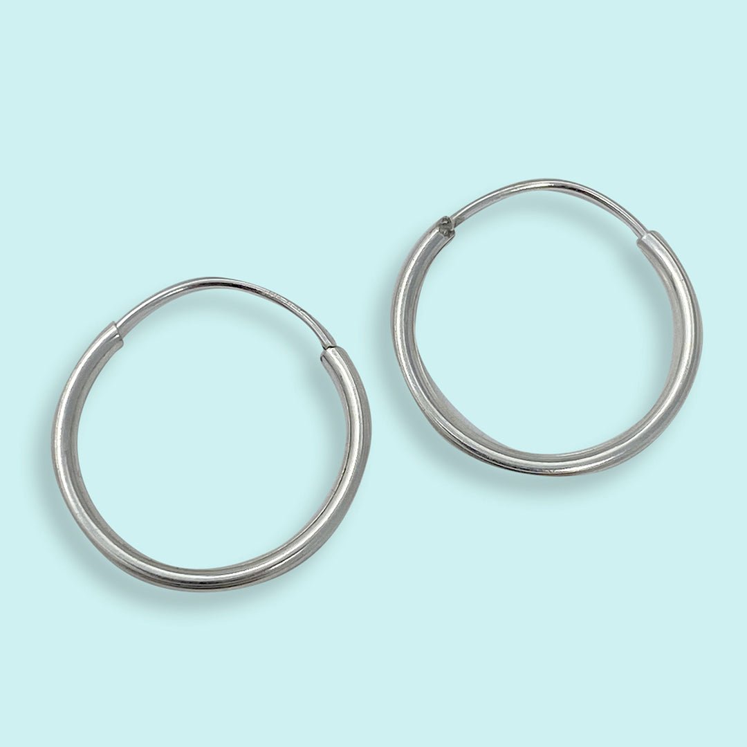 Large Sterling Silver Endless Hoops - Ornamental Things