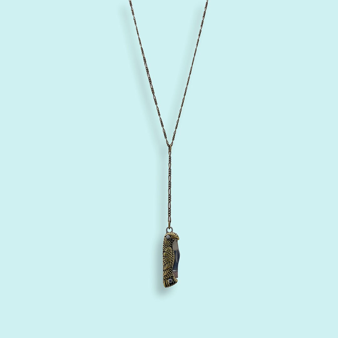 Long Y - drop Bird Knife Necklace - Ornamental Things