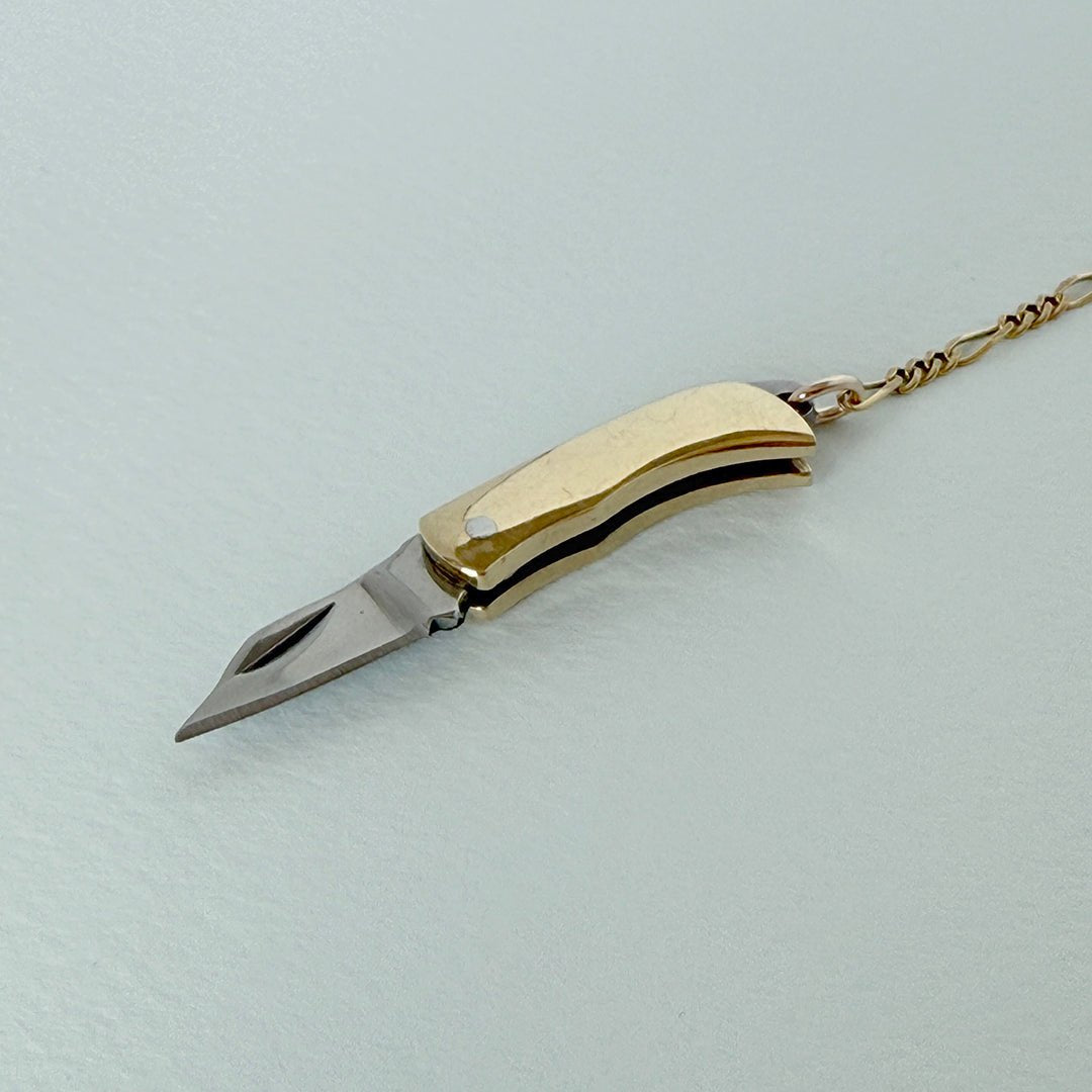 Long Y - drop Gold Knife Necklace - Ornamental Things