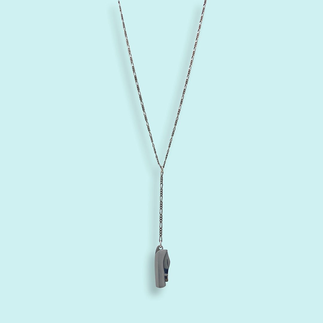 Long Y - drop Silver Knife Necklace - Ornamental Things