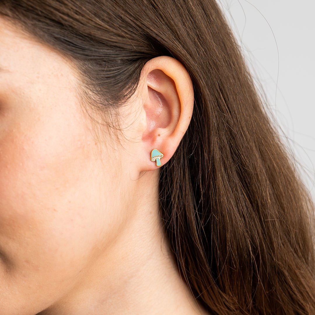 Magic Mushroom Stud Earrings - Ornamental Things