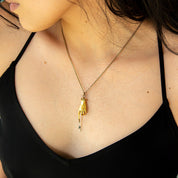Magicians Hand on Gold Chain Necklace - Ornamental Things