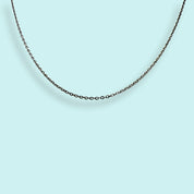 Oxidized Sterling Silver Cable Chain, Short - Ornamental Things