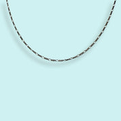 Oxidized Sterling Silver Figaro Chain, Short - Ornamental Things
