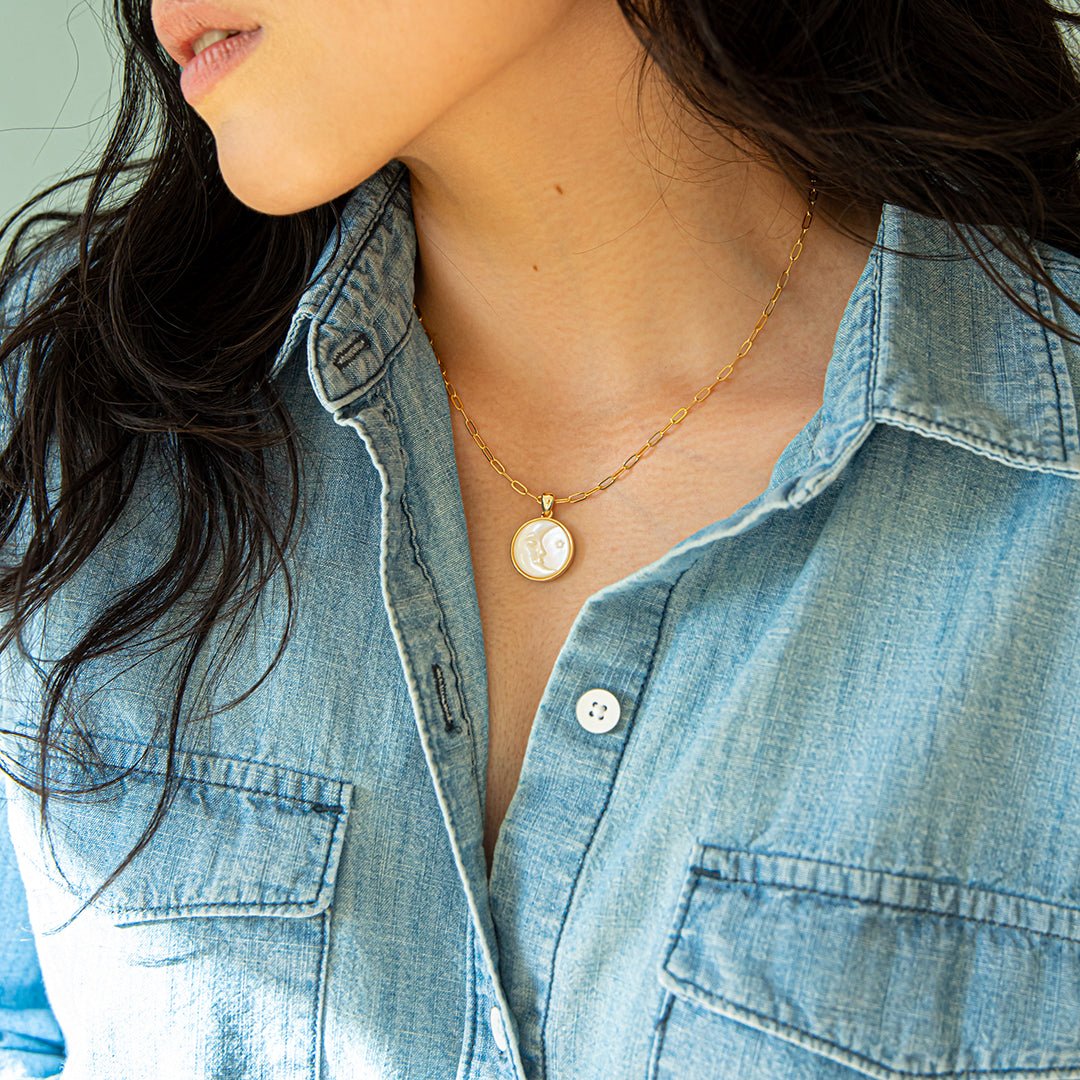 Pearl Man - in - the - Moon Necklace - Ornamental Things
