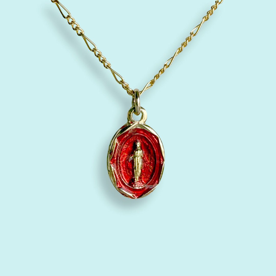 Red Virgin Mary Necklace - Ornamental Things