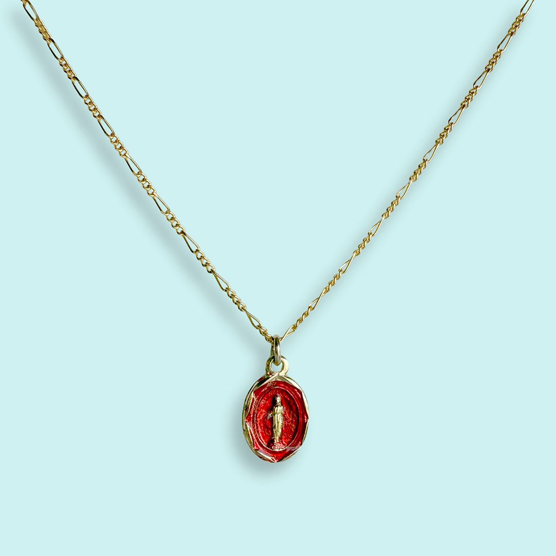 Red Virgin Mary Necklace - Ornamental Things