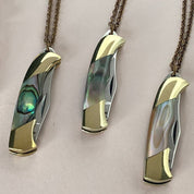 Shell Handled Knife on Brass Necklace - Ornamental Things