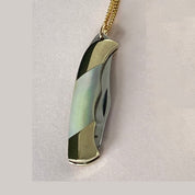 Shell Handled Knife on Gold Chain Necklace - Ornamental Things