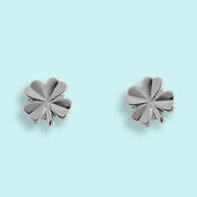 Silver Clover Stud Earrings - Ornamental Things