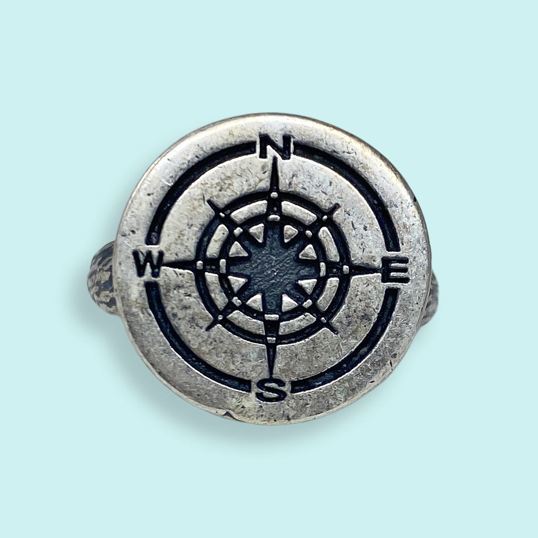 Silver Compass Ring - Ornamental Things