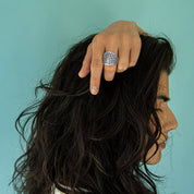 Silver Dotted Dome Ring - Ornamental Things