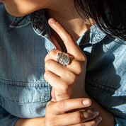 Silver Floral Spoon Ring - Ornamental Things