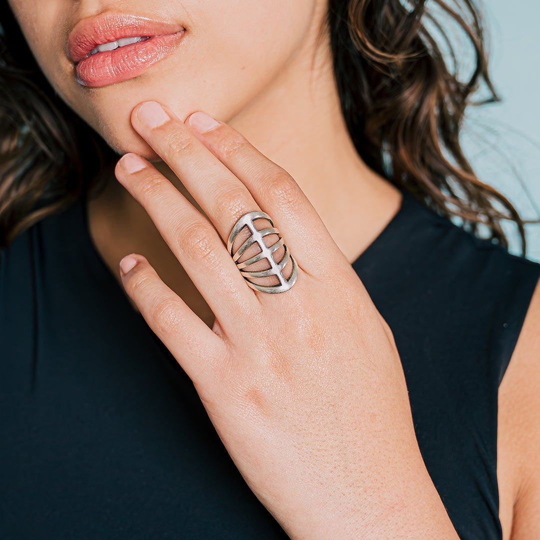 Silver Gladiator Ring - Ornamental Things