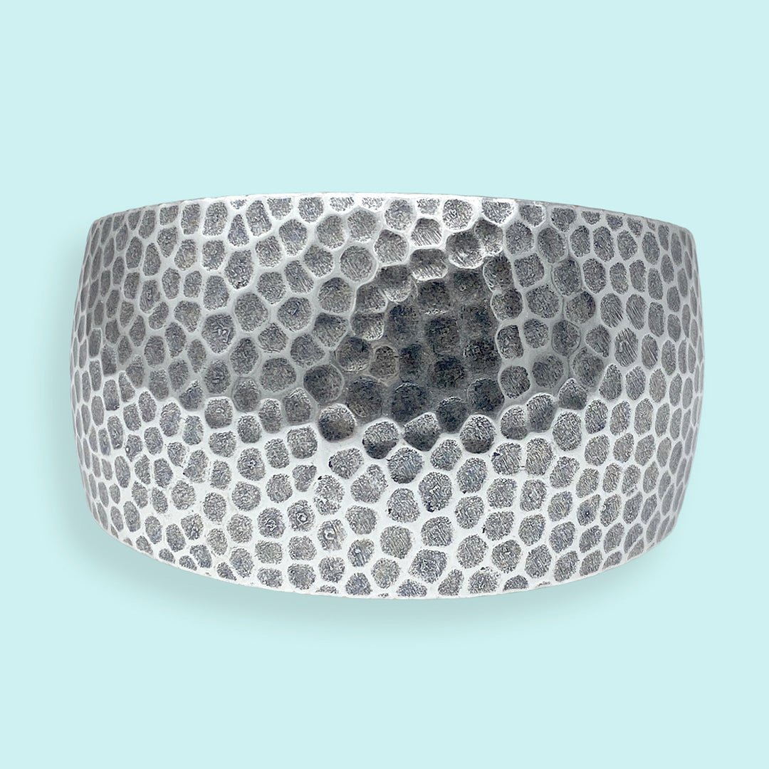 Silver Hammered Cuff Bracelet - Ornamental Things
