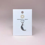 Silver Man in the Moon Charm - Ornamental Things