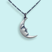 Silver Man in the Moon Necklace - Ornamental Things