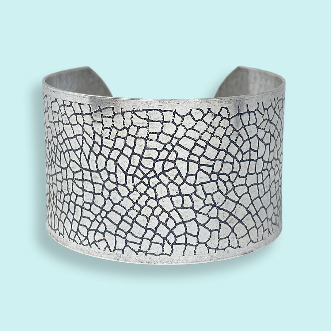 Silver Pebbled Cuff Bracelet - Ornamental Things