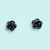 Silver Rose Stud Earrings - Ornamental Things