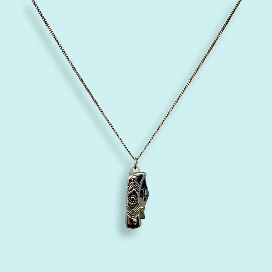 Silver Wildflower Knife Necklace - Ornamental Things