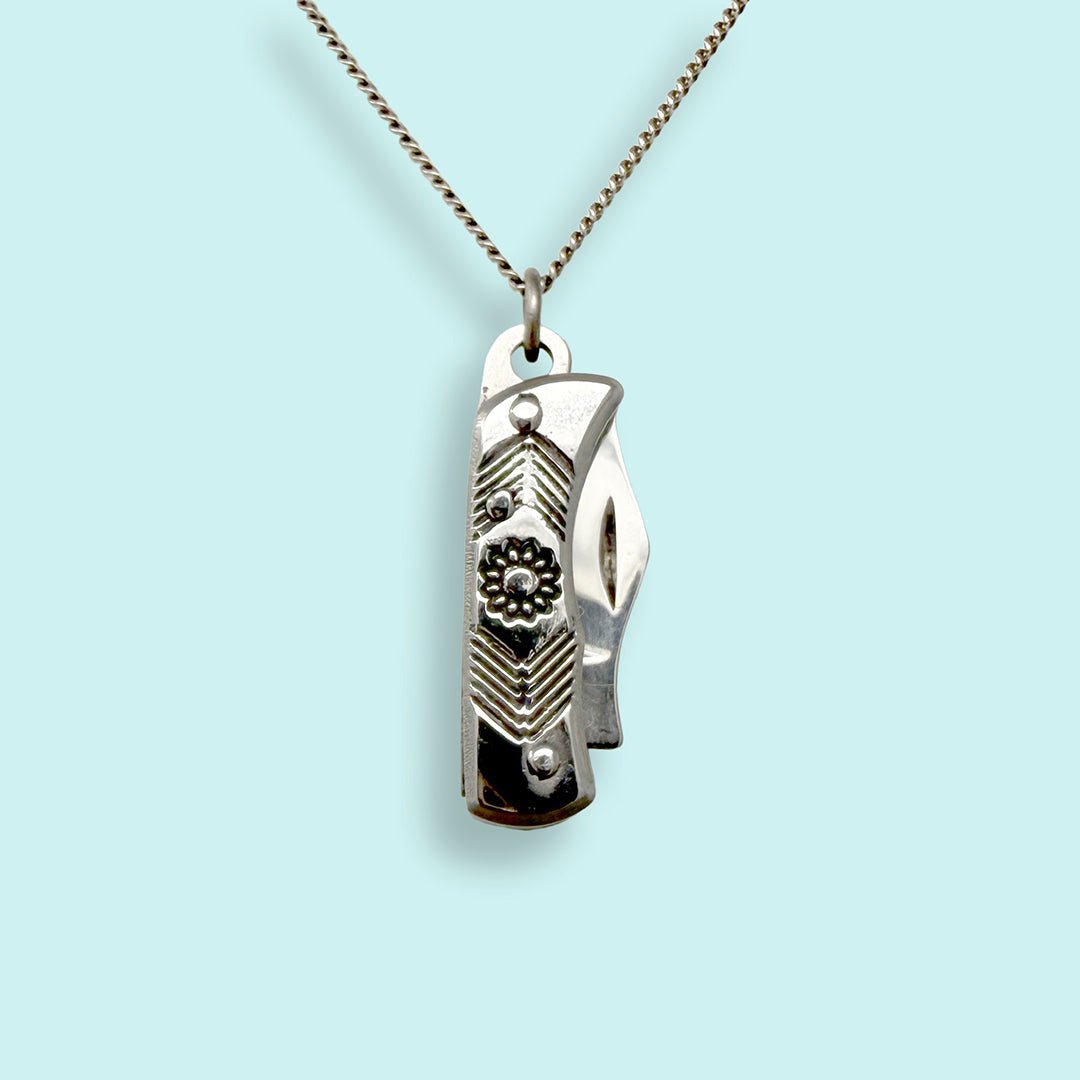 Silver Wildflower Knife Necklace - Ornamental Things