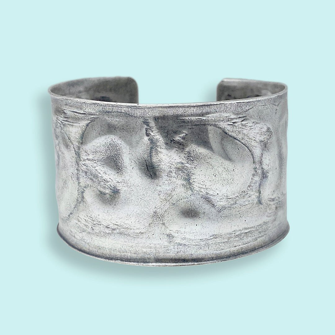 Silver Wrinkled Cuff Bracelet - Ornamental Things
