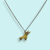 Skate on Brass Chain Necklace - Ornamental Things