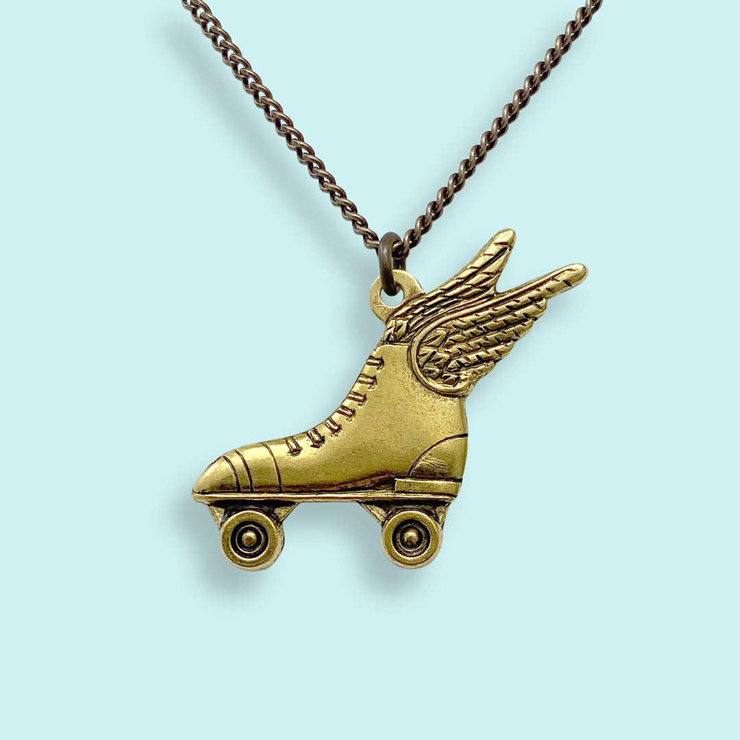 Skate on Brass Chain Necklace - Ornamental Things