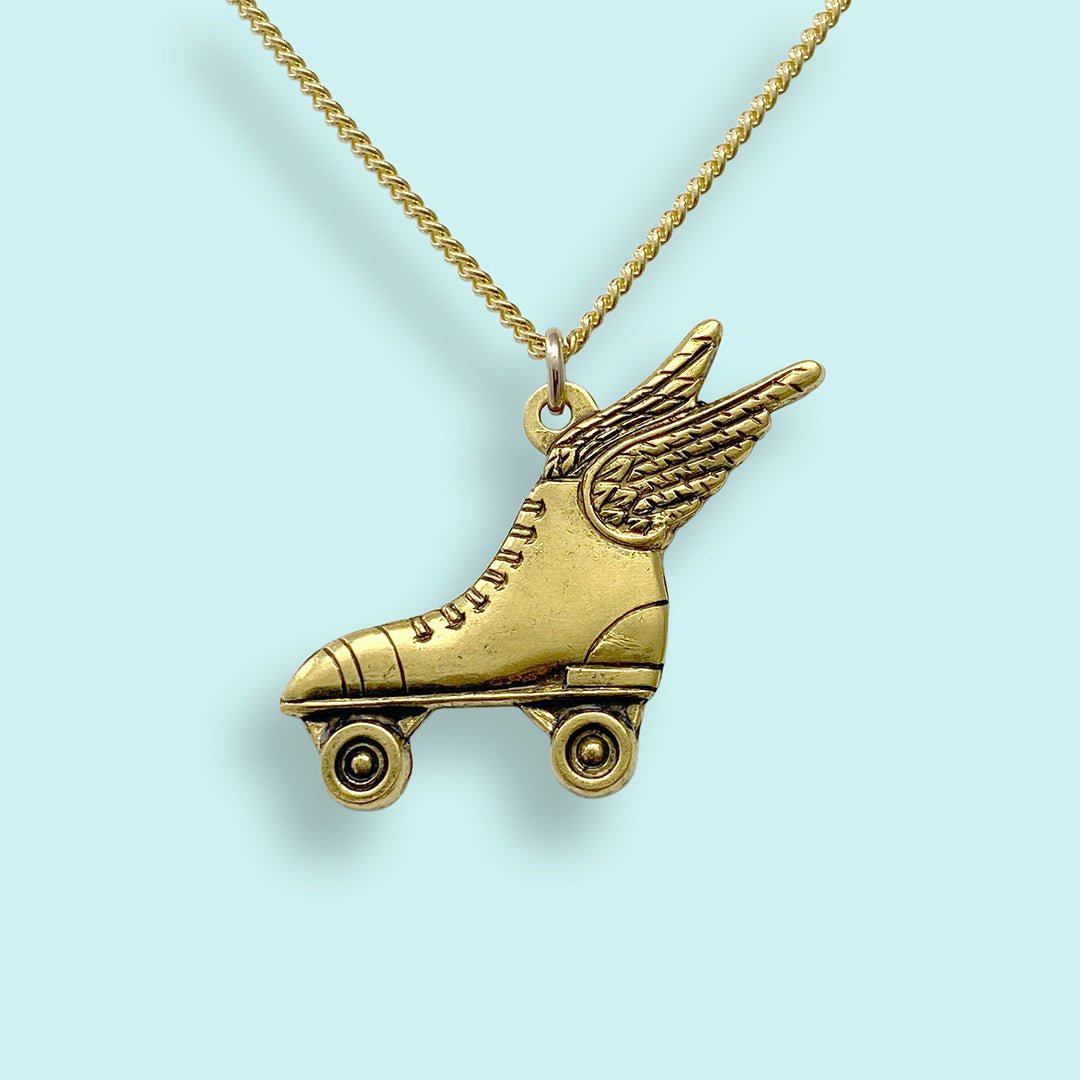 Skate on Gold Chain Necklace - Ornamental Things