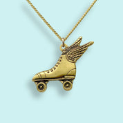Skate on Gold Chain Necklace - Ornamental Things