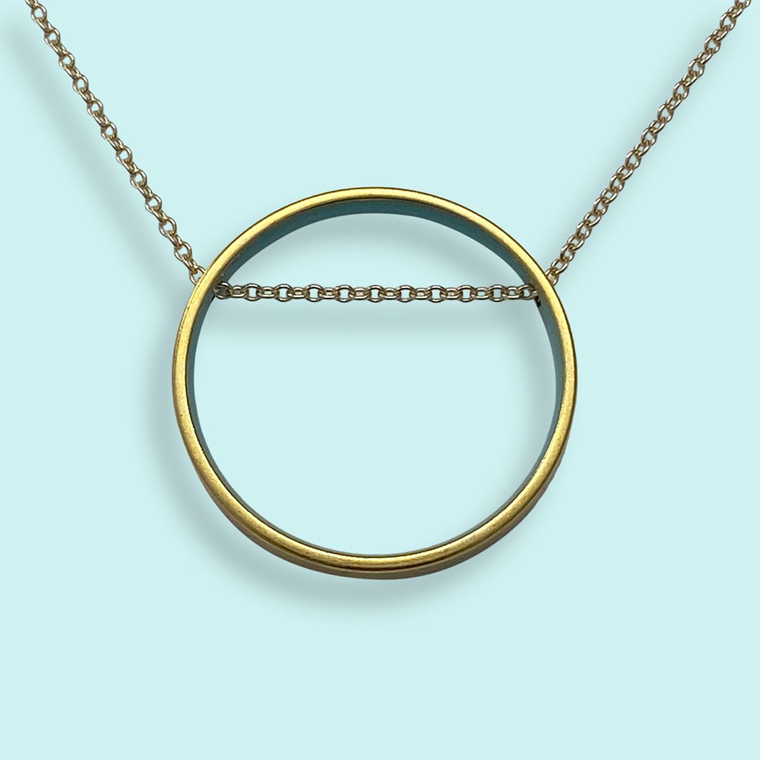 Small Blue Circle Necklace - Ornamental Things