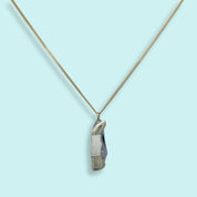 Small Bone Handled Knife on Short Gold Chain Necklace - Ornamental Things