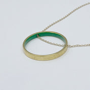 Small Emerald Green Circle Necklace - Ornamental Things