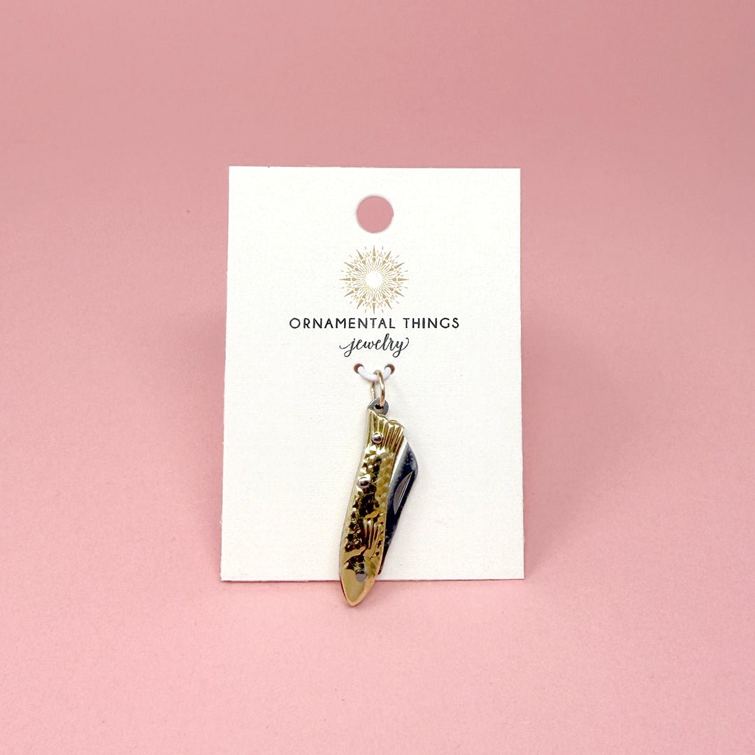 Small Gold Fish Knife Charm - Ornamental Things