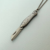 Small Silver Fish Knife Necklace - Ornamental Things