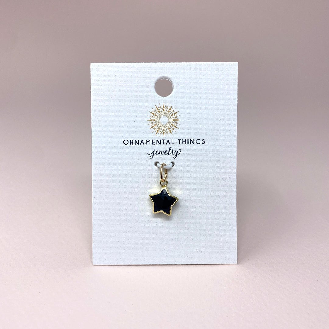 Star Stone Black Onyx Charm - Ornamental Things