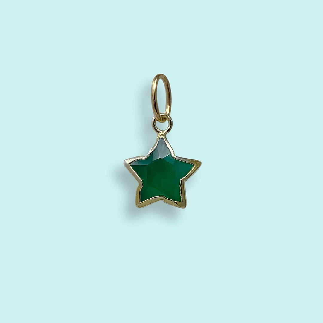 Star Stone Green Onyx Charm - Ornamental Things