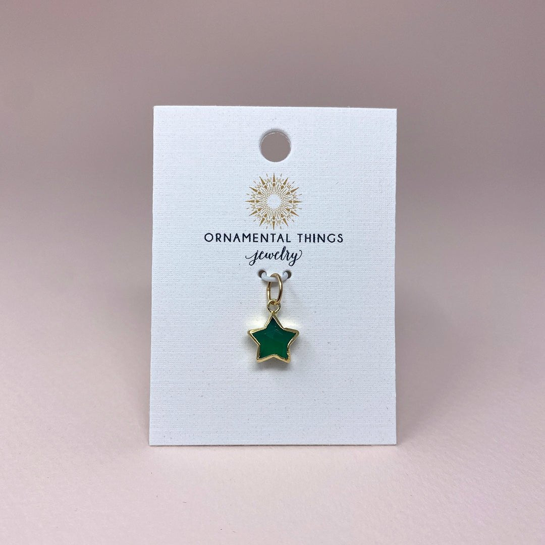Star Stone Green Onyx Charm - Ornamental Things
