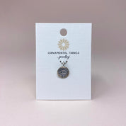 Sterling Evil Eye Medallion Charm - Ornamental Things