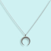 Sterling Silver Crescent Moon Necklace - Ornamental Things