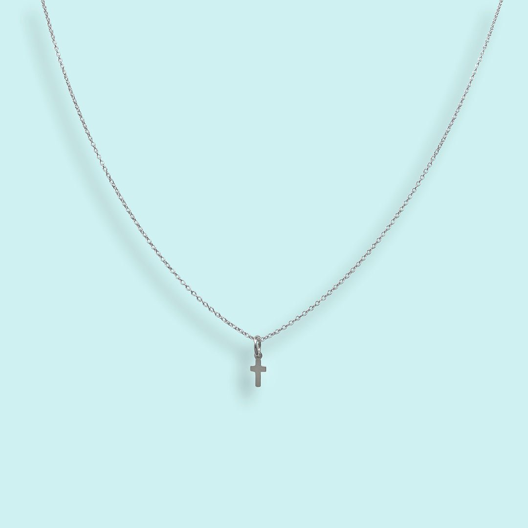 Sterling Silver Tiny Cross Necklace - Ornamental Things
