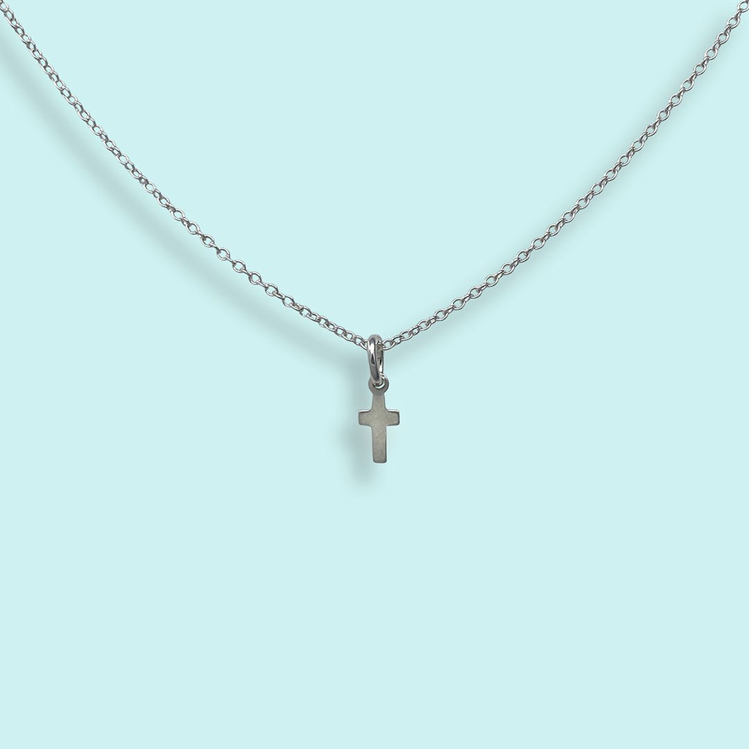 Sterling Silver Tiny Cross Necklace - Ornamental Things