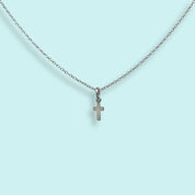 Sterling Silver Tiny Cross Necklace - Ornamental Things