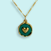 Teal Heart Necklace - Ornamental Things