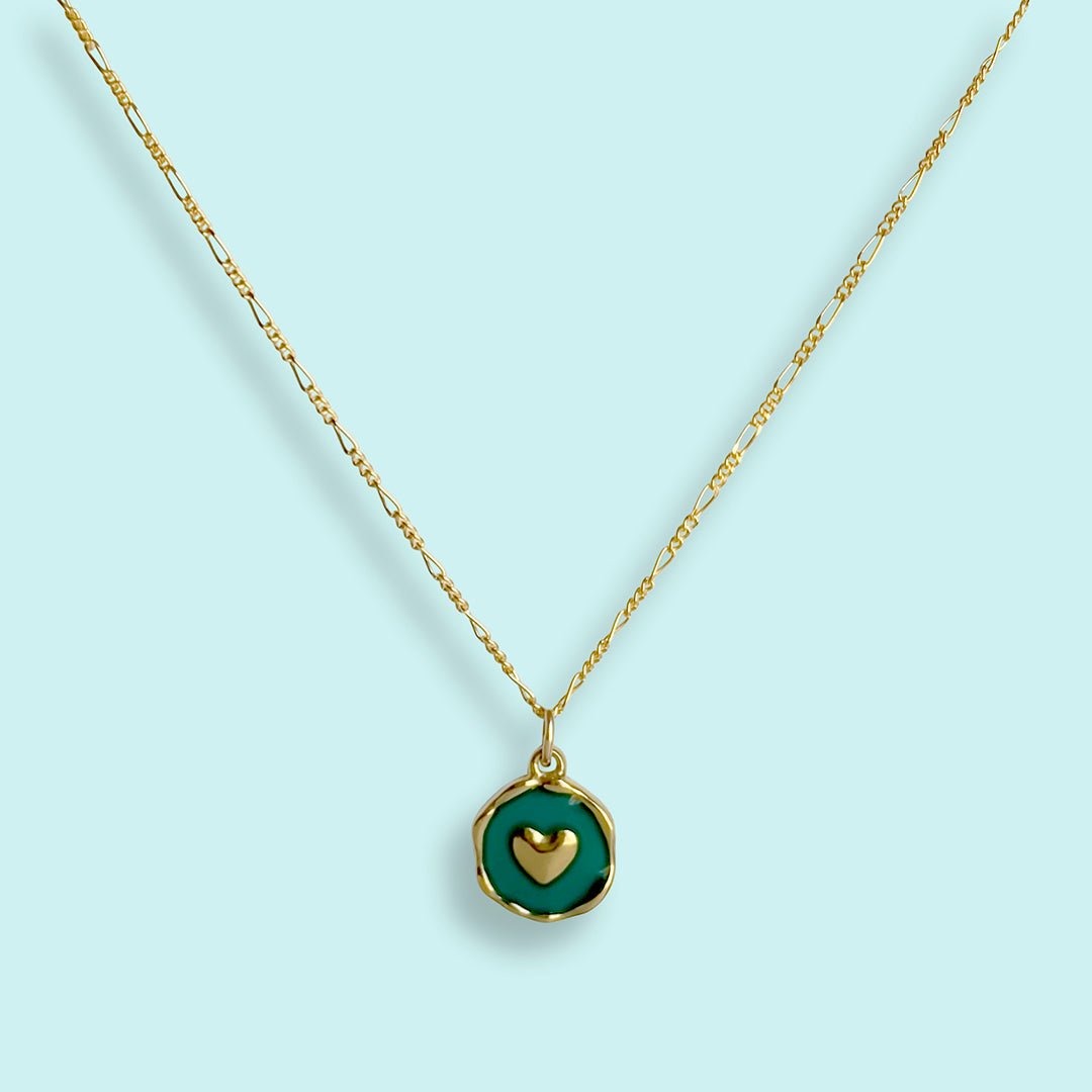 Teal Heart Necklace - Ornamental Things