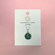 Teal Moon Charm - Ornamental Things